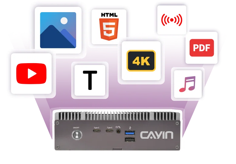 Efficiently convey instant and media-rich messages with our high-performance digital signage player, designed for impactful communication.